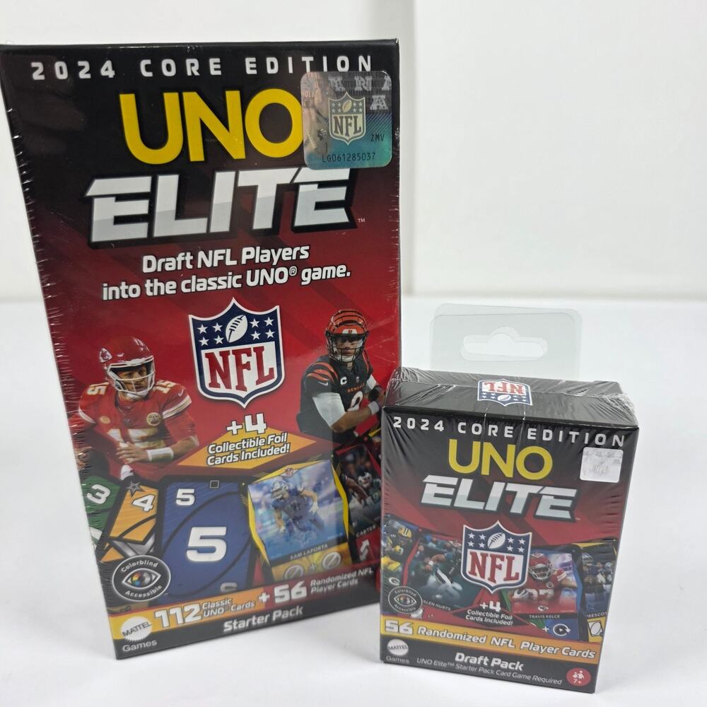 UNO Elite NFL 2024 Core Edition & Draft Pack Starter Pack Sealed Collectible